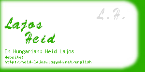 lajos heid business card